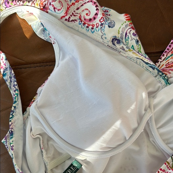 Lauren Ralph Lauren White Captiva Paisley Swimsuit - Never Worn - Picture 4 of 4